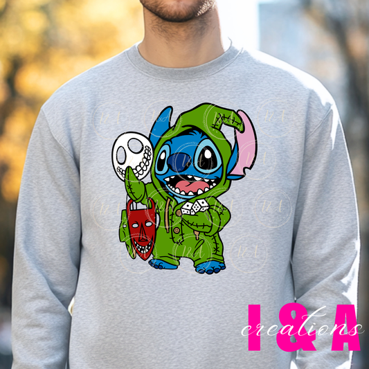 #467 Halloween blue alien