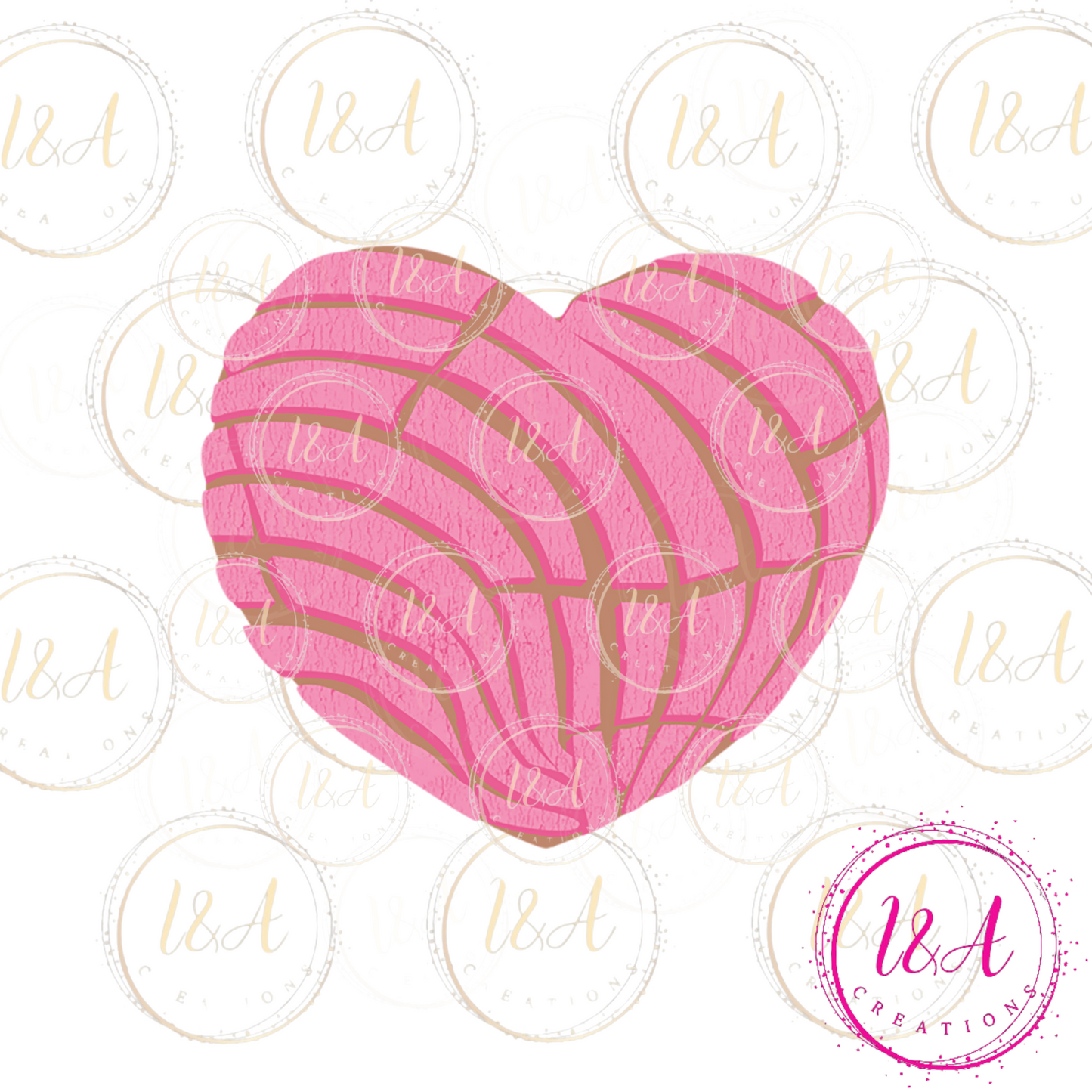 #559 concha heart pink