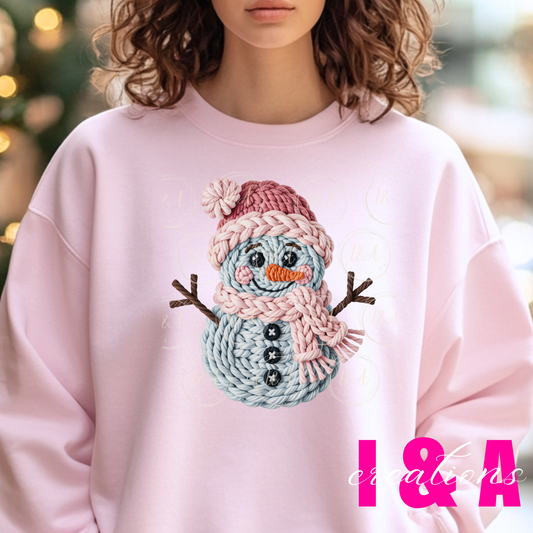 #183C Faux chrochet snowman ⛄️