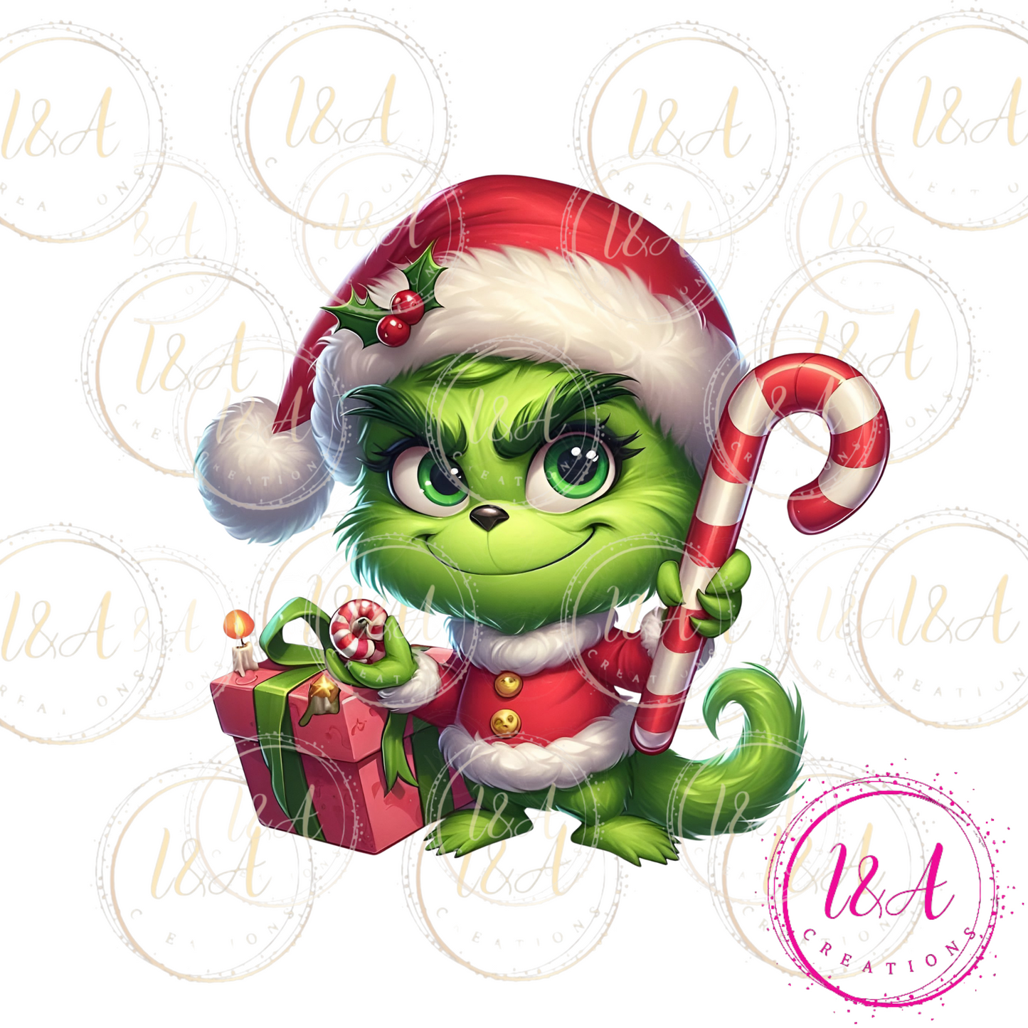 #443B baby green guy Christmas