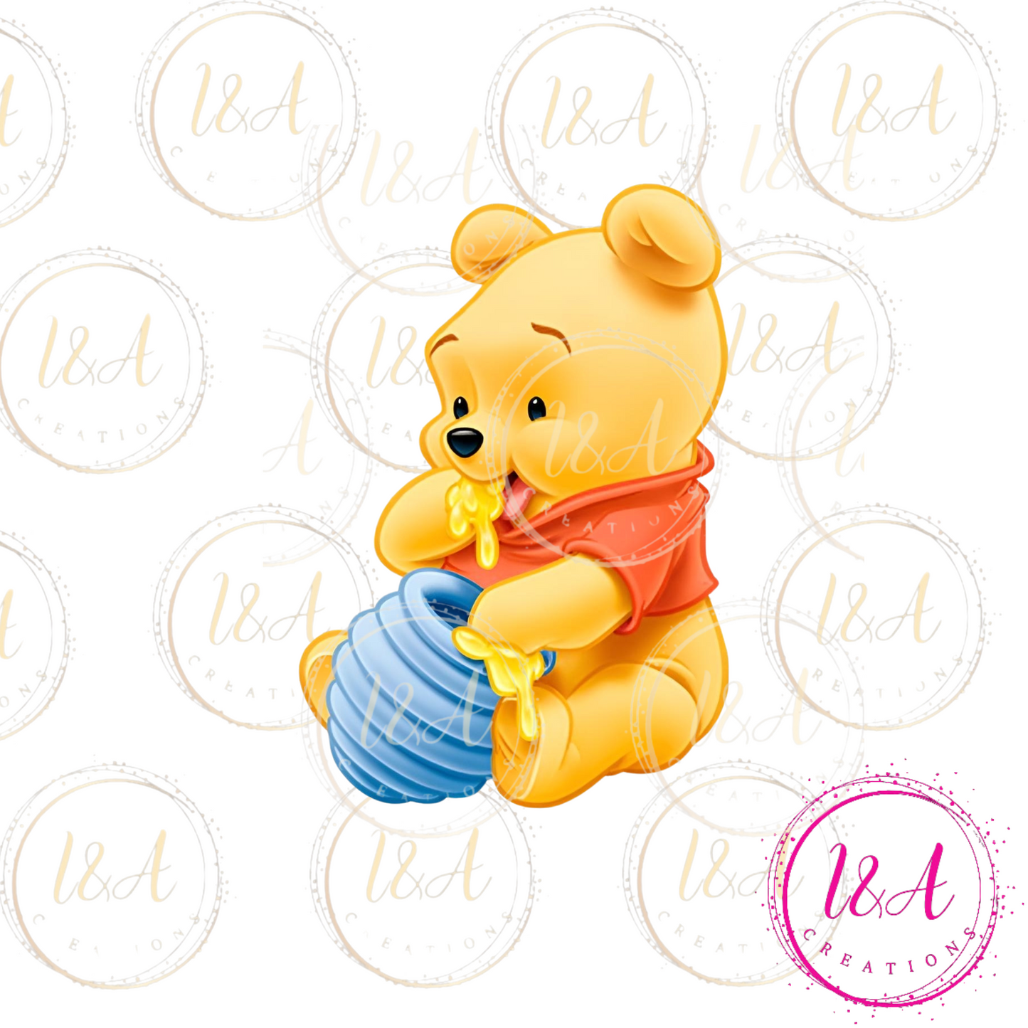 #111C Bear eating honey