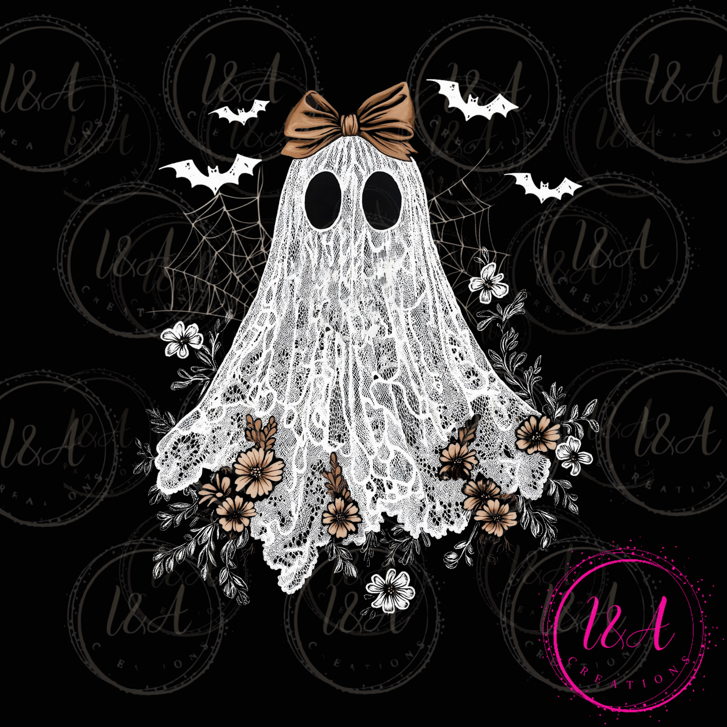 #266B cute lace ghost