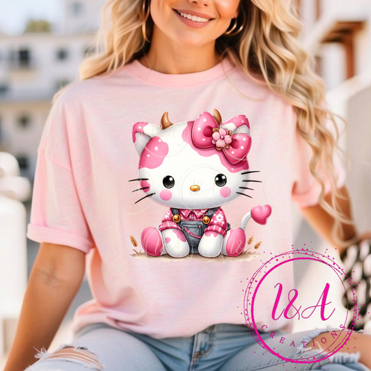 #158 pink cow kitty