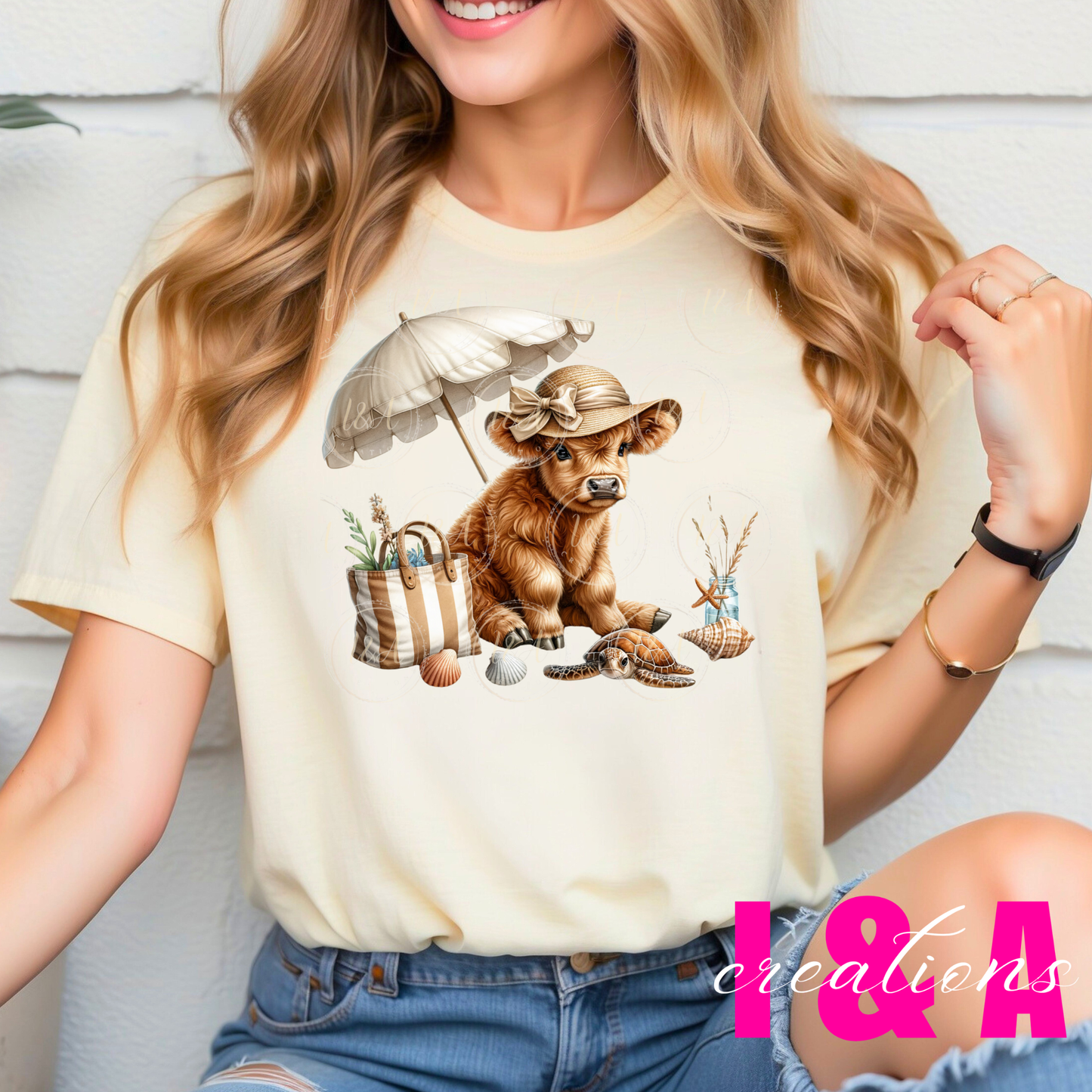 #540 Highland cow on beach