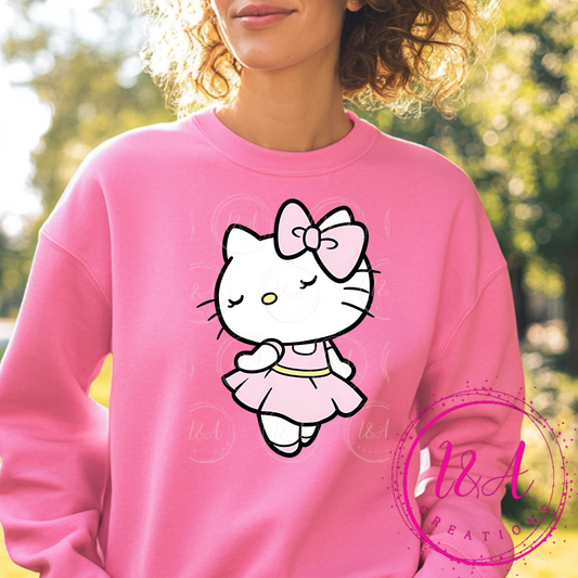 #737B kitty with pink dress