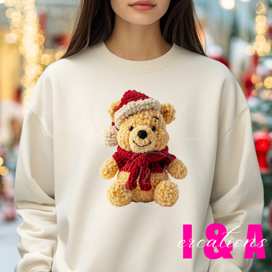 #164C Faux chrochet honey bear