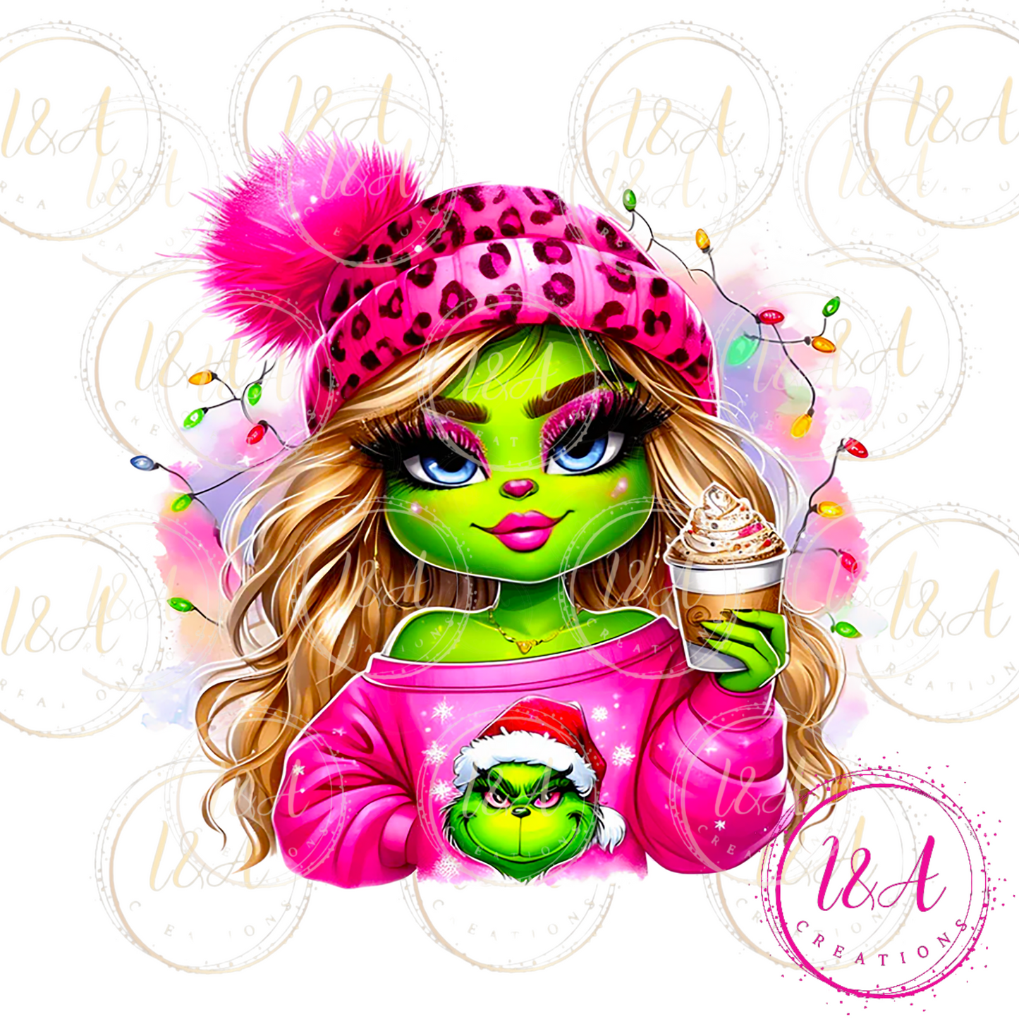 #520B cute green girl
