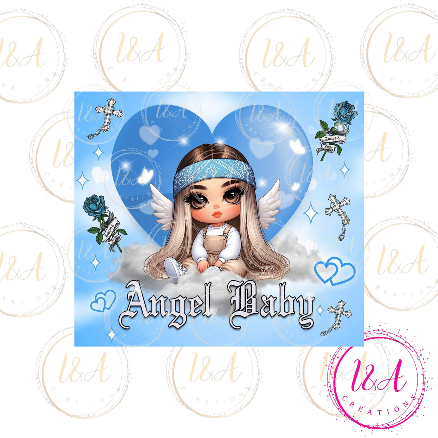 Angel baby blue
