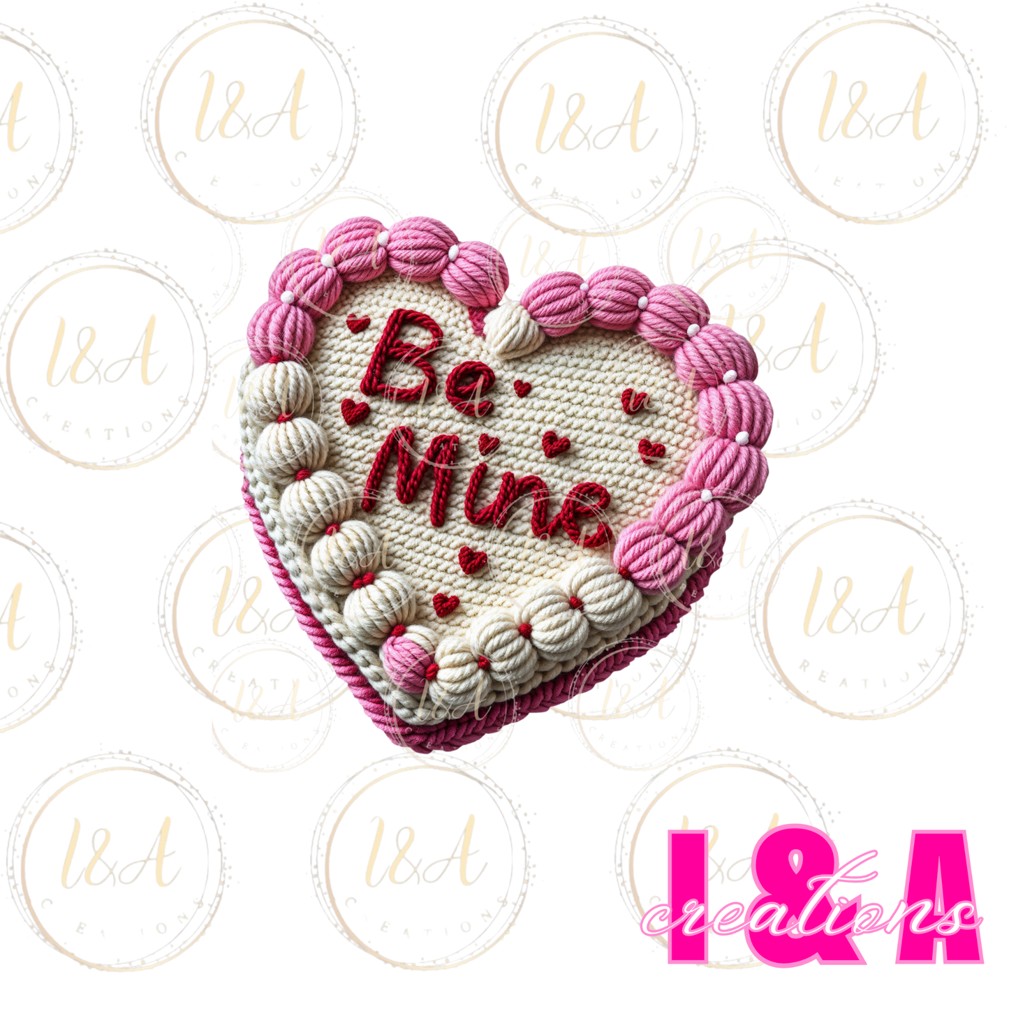 #276c faux chrochet Be mine