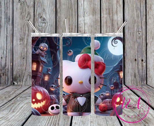 Kitty under the moon
