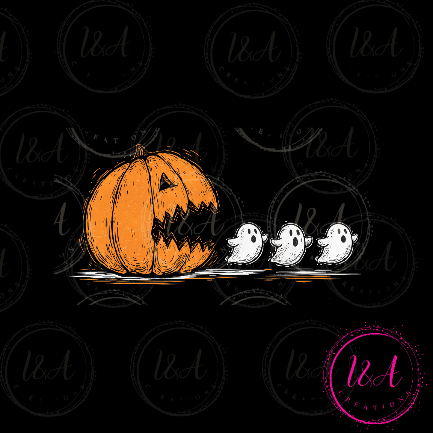 #50C pumpkin chasing ghosts