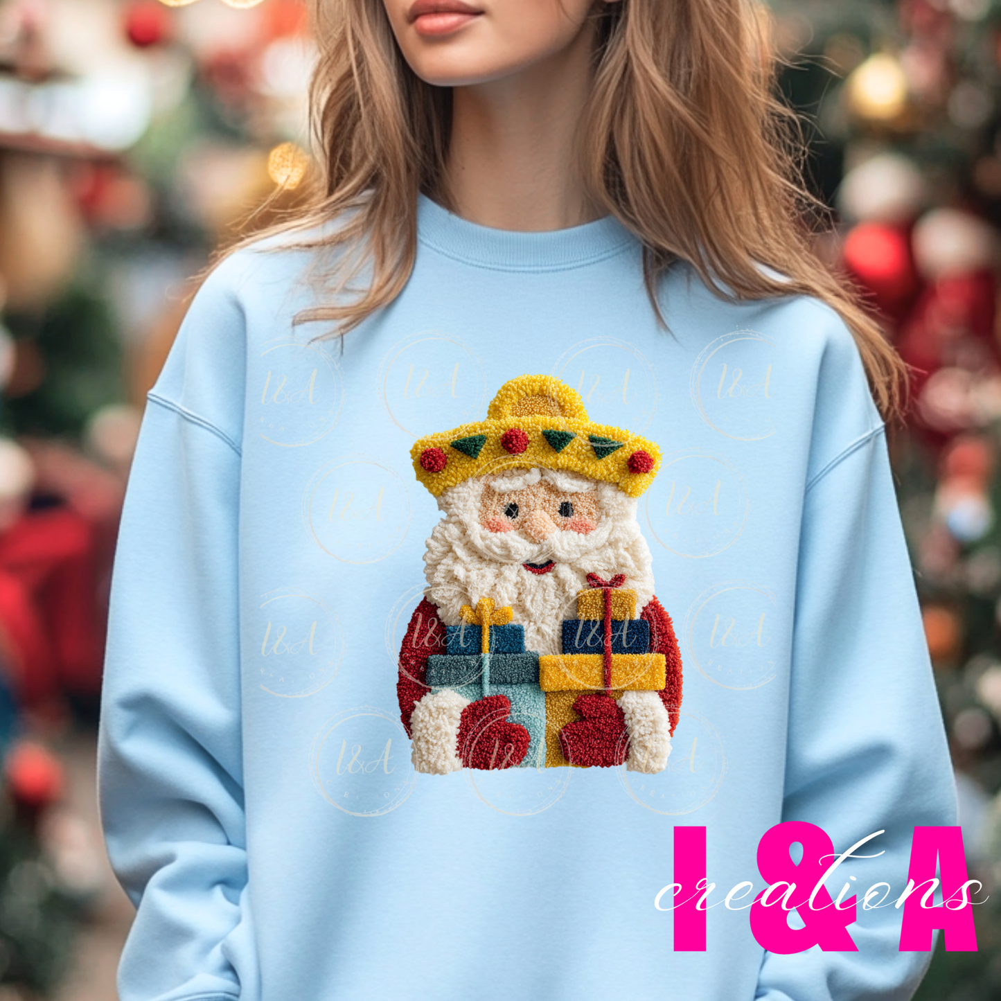 #225C Faux chrochet Santa