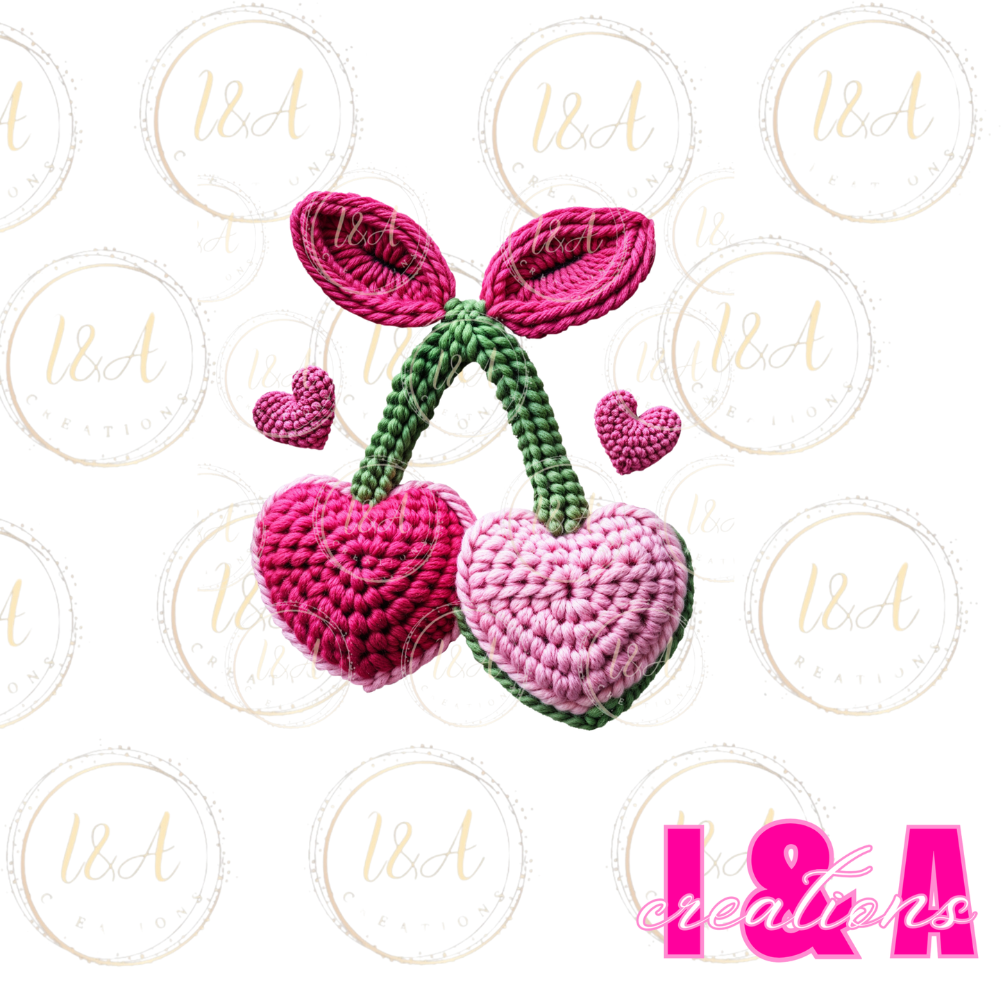 #273c faux chrochet cherry hearts