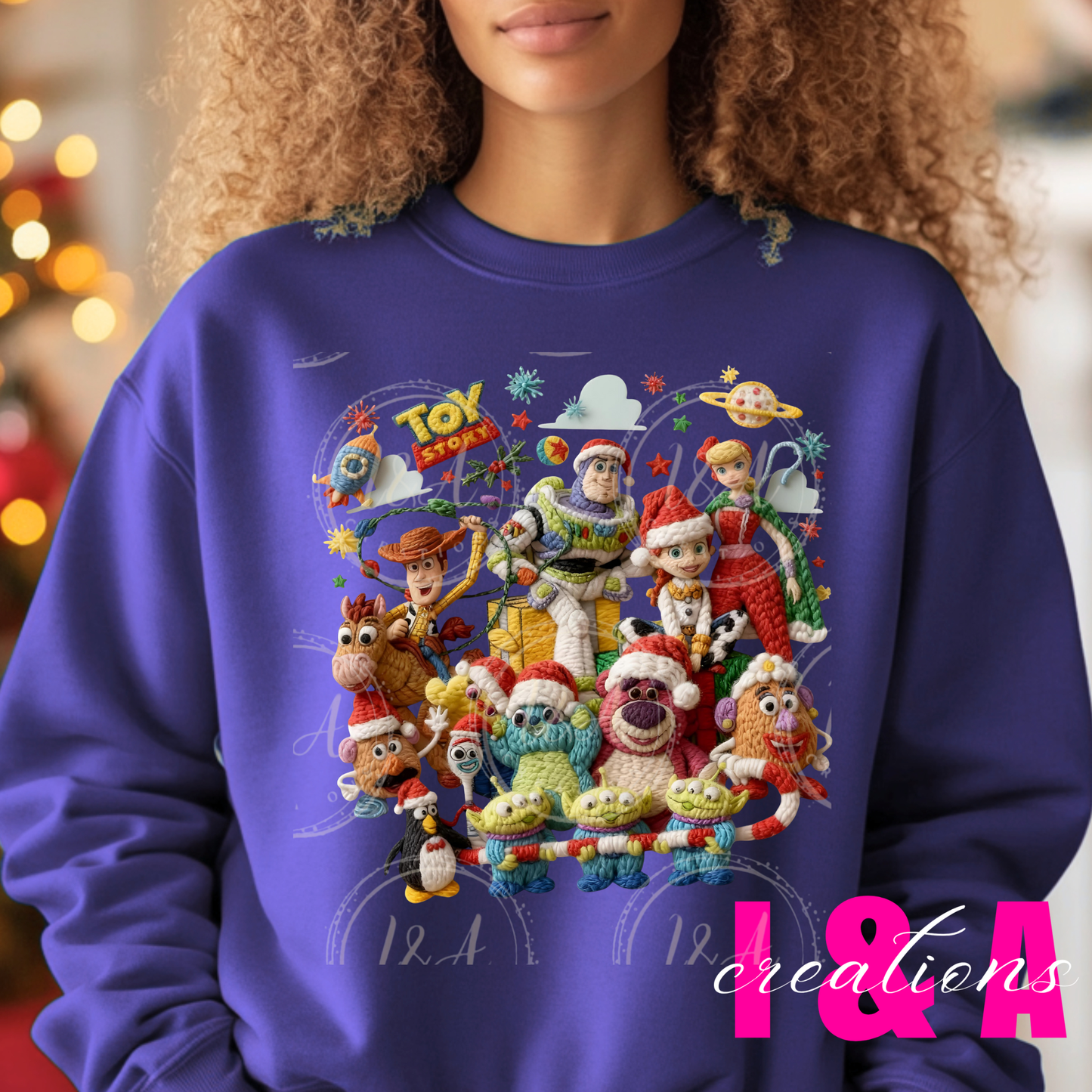 #244C faux chrochet Christmas toy friends